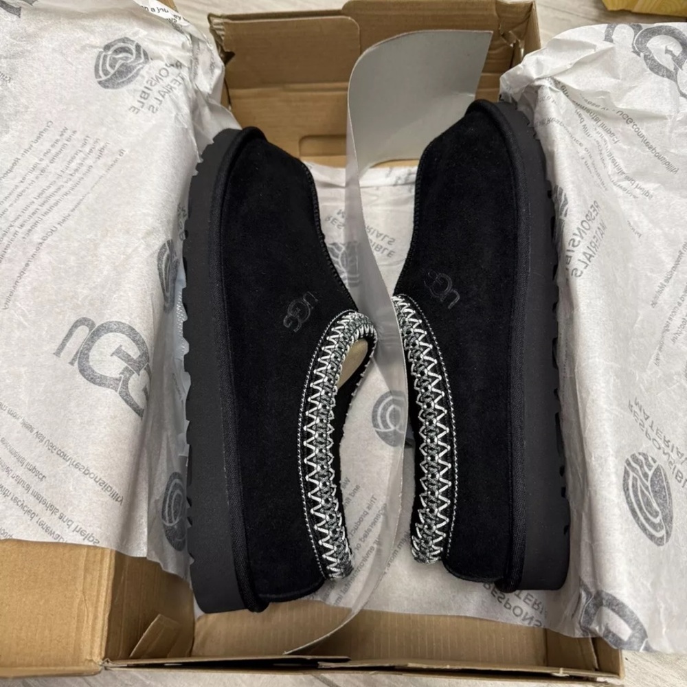 Ugg Australia Men`s Tasman Slippers Black Size 7 New With Box